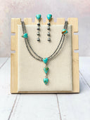 Heart On The Line Desert Pearl Necklace & Earrings Set-Necklaces-Krush Kandy, Women's Online Fashion Boutique Located in Phoenix, Arizona (Scottsdale Area)