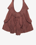Kelsey Suede Hobo Bag – Tobacco
