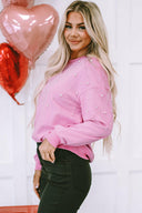 Blush Luxe BonBonPearl Crewneck Sweatshirt-Sweaters-Krush Kandy, Women's Online Fashion Boutique Located in Phoenix, Arizona (Scottsdale Area)