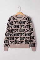 Western Rodeo Bow & Horseshoe Sweater-Sweaters-Krush Kandy, Women's Online Fashion Boutique Located in Phoenix, Arizona (Scottsdale Area)