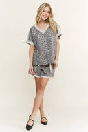 Mineral Washed Leopard Animal Print Shorts-Shorts-Krush Kandy, Women's Online Fashion Boutique Located in Phoenix, Arizona (Scottsdale Area)