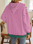 Lovelet Drawstring Striped Long Sleeve Hoodie-Rae Collective, Women's Online Fashion Boutique Located in Phoenix, Arizona (Scottsdale Area)