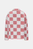 Checkered Snap Down Long Sleeve Teddy Jacket-Rae Collective, Women's Online Fashion Boutique Located in Phoenix, Arizona (Scottsdale Area)