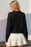 S-3X With Love Cable Knit Bow Sweater-Sweaters-Rae Collective, Women's Online Fashion Boutique Located in Phoenix, Arizona (Scottsdale Area)