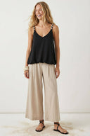 Contrast Twisted Strap High Low Bubble Top