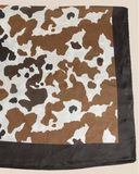 Midnight Rodeo Cow Print Satin Scarf