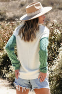 Color Block Round Neck Long Sleeve Sweater-Rae Collective, Women's Online Fashion Boutique Located in Phoenix, Arizona (Scottsdale Area)