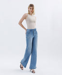 High Rise Full Length Extreme Wide Leg Jeans