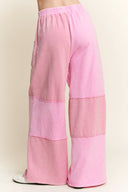 Mineral Wash Color Block Wide-leg Lounge Pants-Pants-Krush Kandy, Women's Online Fashion Boutique Located in Phoenix, Arizona (Scottsdale Area)