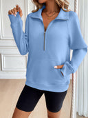 Ivy Lane Half Zip Raglan Sleeve Sweatshirt-Rae Collective, Women's Online Fashion Boutique Located in Phoenix, Arizona (Scottsdale Area)