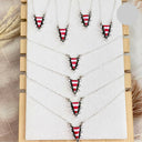 Holiday Stripe White CZ Tree Necklace-Chain Necklaces-Rae Collective, Women's Online Fashion Boutique Located in Phoenix, Arizona (Scottsdale Area)