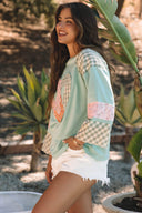 Patchwork Heart Top-Long Sleeve Tops-Krush Kandy, Women's Online Fashion Boutique Located in Phoenix, Arizona (Scottsdale Area)