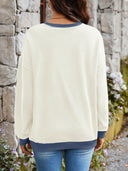 Lovelet Contrast Round Neck Long Sleeve Sweatshirt-Rae Collective, Women's Online Fashion Boutique Located in Phoenix, Arizona (Scottsdale Area)