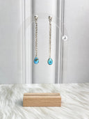 Boho Silver Premium Turquoise Dangle Earrings Bag 25