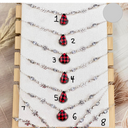 Red Checkered Slab Necklaces-Chain Necklaces-Rae Collective, Women's Online Fashion Boutique Located in Phoenix, Arizona (Scottsdale Area)