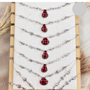 Red Checkered Slab Necklaces-Chain Necklaces-Rae Collective, Women's Online Fashion Boutique Located in Phoenix, Arizona (Scottsdale Area)