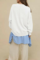 Side Slit Round Neck Long Sleeve Sweatshirt-Rae Collective, Women's Online Fashion Boutique Located in Phoenix, Arizona (Scottsdale Area)