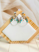 Silver Willow Charm Hoop Earrings S.No 16