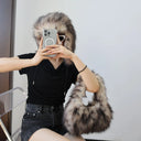 Wild Texture Plush Statement Hobo Bag-Pre order