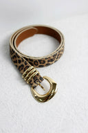 Leopard Print Leather Belt with Gold Buckle-Krush Kandy, Women's Online Fashion Boutique Located in Phoenix, Arizona (Scottsdale Area)