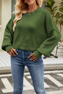 Round Neck Dropped Shoulder Sweater-Rae Collective, Women's Online Fashion Boutique Located in Phoenix, Arizona (Scottsdale Area)