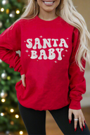 Santa Baby Holiday Sweatshirt-Sweaters-Rae Collective, Women's Online Fashion Boutique Located in Phoenix, Arizona (Scottsdale Area)