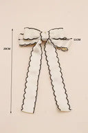 White Contrast Trim Color Block Bowknot Hair Pin-Krush Kandy, Women's Online Fashion Boutique Located in Phoenix, Arizona (Scottsdale Area)
