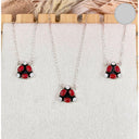 Red Opal Cluster Necklace-Chain Necklaces-Rae Collective, Women's Online Fashion Boutique Located in Phoenix, Arizona (Scottsdale Area)