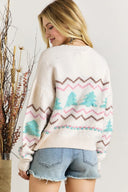 Merry Pines Whirl Knit Sweater