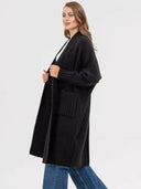 Pocketed Open Front Long Sleeve Longline Cardigan-Rae Collective, Women's Online Fashion Boutique Located in Phoenix, Arizona (Scottsdale Area)