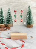 Holly Jolly Red & White Christmas Earrings-Earrings-Krush Kandy, Women's Online Fashion Boutique Located in Phoenix, Arizona (Scottsdale Area)