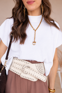 Wide Studded Western Buckle Belt | 3 Colors