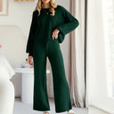LUXE Soft Long Sleeve & Wide Leg Pant Lounge Set-Pants-Krush Kandy, Women's Online Fashion Boutique Located in Phoenix, Arizona (Scottsdale Area)