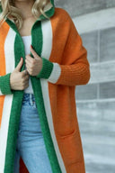Pocketed Contrast Long Sleeve Hooded Cardigan-Rae Collective, Women's Online Fashion Boutique Located in Phoenix, Arizona (Scottsdale Area)