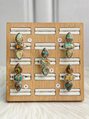 Royston Turquoise Slab Crawler Rings Bag 7
