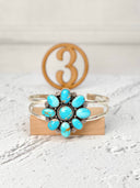 White Water Turquoise Cuff Bangles-Bracelets-Krush Kandy, Women's Online Fashion Boutique Located in Phoenix, Arizona (Scottsdale Area)