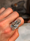 The Henley Triple Stone Flower Ring MADE TO ORDER-Cluster Rings-Rae Collective, Women's Online Fashion Boutique Located in Phoenix, Arizona (Scottsdale Area)