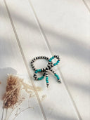 Desert Pearl & Turquoise Dainty Bow Rings