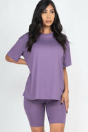 Loose Fit Oversized Bike Short Set| S-2X-2 Piece Outfit Sets-Rae Collective, Women's Online Fashion Boutique Located in Phoenix, Arizona (Scottsdale Area)