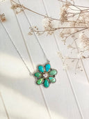Prairie Bloom Turquoise Flower Necklace S.No 21