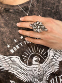 Kristyns Wildhorse Cluster Sterling Silver Ring | PREORDER-Krush Kandy, Women's Online Fashion Boutique Located in Phoenix, Arizona (Scottsdale Area)