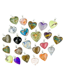 One-of-a-Kind Gemstone Heart Pendants