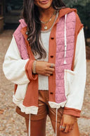 Coral Quilted Jacket-Jackets-Krush Kandy, Women's Online Fashion Boutique Located in Phoenix, Arizona (Scottsdale Area)
