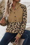 Chic French Beige Leopard Patchwork Raglan Hoodie-Hoodies-Rae Collective, Women's Online Fashion Boutique Located in Phoenix, Arizona (Scottsdale Area)