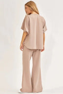 Stylish Poncho Top and Bell Bottom Modal Set-2 Piece Outfit Sets-Krush Kandy, Women's Online Fashion Boutique Located in Phoenix, Arizona (Scottsdale Area)