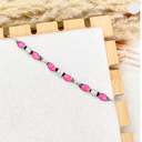 Neon Pink Opal & Crystal Stone Bracelet-Bracelets-Rae Collective, Women's Online Fashion Boutique Located in Phoenix, Arizona (Scottsdale Area)