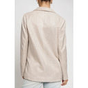 Beige Metallic Blazer-Jackets-Krush Kandy, Women's Online Fashion Boutique Located in Phoenix, Arizona (Scottsdale Area)