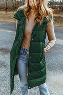 Longline Hooded Sleeveless Puffer Vest-Rae Collective, Women's Online Fashion Boutique Located in Phoenix, Arizona (Scottsdale Area)