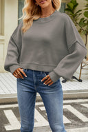 Round Neck Dropped Shoulder Sweater-Rae Collective, Women's Online Fashion Boutique Located in Phoenix, Arizona (Scottsdale Area)