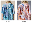 Abstract Print Silky Feel Kimono-Kimono-Rae Collective, Women's Online Fashion Boutique Located in Phoenix, Arizona (Scottsdale Area)